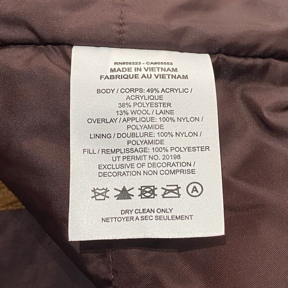 Nike Air Jordan Cozy Girl Jacket Coat Wool Blend Women’s Large Colorblock Boxy - Picture 10 of 11